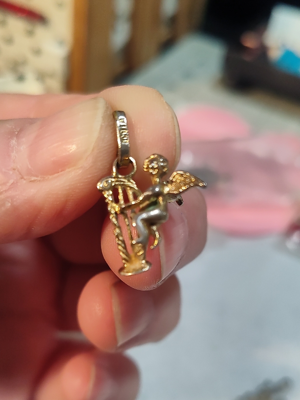 Vigor Vintage Cherub Playing The Harp( CH22K)